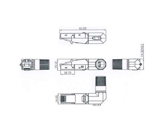 RJ45 STP Cat.6A/ClassEA
