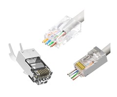 Cat6A RJ45 rundkabel flere tråder / solid UTP (1,1 mm, AWG23-24)