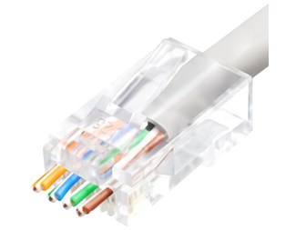 Cat6A RJ45 rundkabel flere tråder / solid UTP (1,1 mm, AWG23-24)