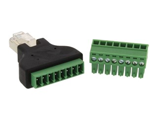 RJ45 han til skrueterminal