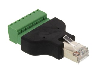 RJ45 han til skrueterminal