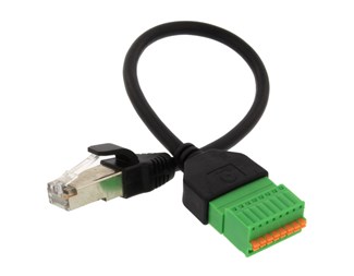 RJ45 han til fjærterminal, 0,3 m
