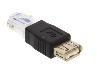 RJ45 han til USB A hun