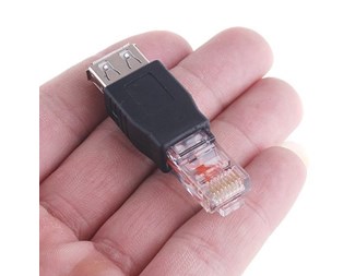RJ45 han til USB A hun
