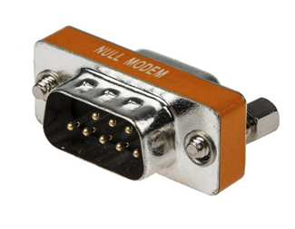 Nullmodem 9 pol han til 9 pol hun