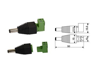 TERMINALBLOCK DC 2,1mm