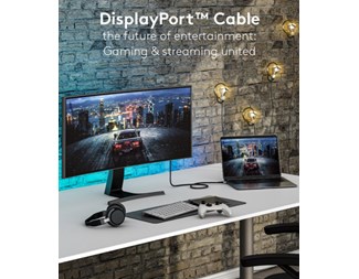 1.0M, DP2.0/2.1, hane-hane, 16K 60Hz, svart