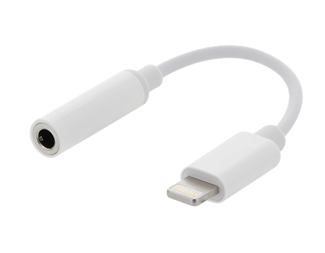Audioadapter Apple Lightning - minijack 3,5mm, vit