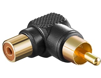 RCA Adapter 90° Hun/Han