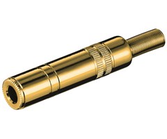 Jack Hona 6,3mm Stereo guld