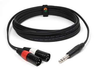 1,5m Han 1stk 6,3mm til Han 2 stk XLR