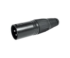 XLR Kontakt MALE 3 POL Black