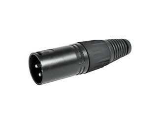 XLR Kontakt MALE 3 POL Black