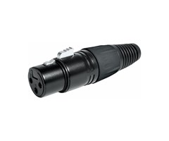 XLR Kontakt FEMALE 3 POL Black