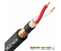 100,0 mtr 2x0,042mm2 (22AWG) sort HDPE