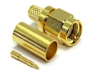 SMA han for RG58 og LMR195 crimp