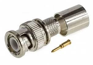 BNC han RG11 crimp