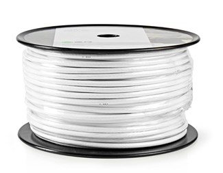 Kabel RG6 trippelskjermet 100,0m hvit