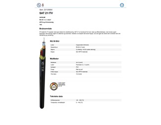 KABEL SAT21 RG59MIL 2x1,50 mm² HFFH