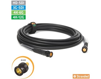 SDI kabel fleksibel 4K-UHD 12G 1,0mtr