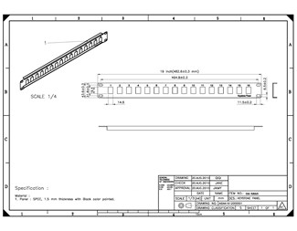 16xRJ45, 1HE, svart, obestyckad