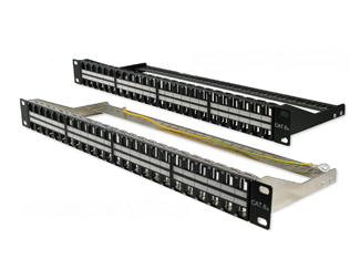 UTP panel, 48xRJ45, 1HE, ubestykket