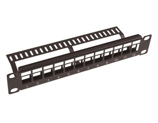 Keystone-panel for 10", tolv kontakter