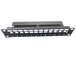 Keystone-panel for 10", tolv kontakter