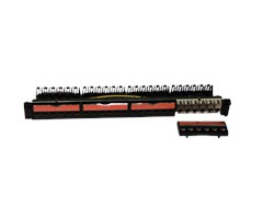 24xRJ45, 1HE, Keystone-utstyrt. STP Cat6A
