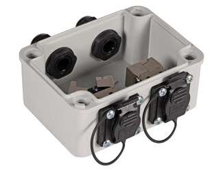 Utomhus dosa IP67 med 2x45 Keystone