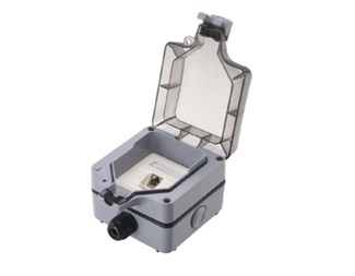 IP66-klassad dosa för utomhusbruk med 1xRJ45 (Keystone)