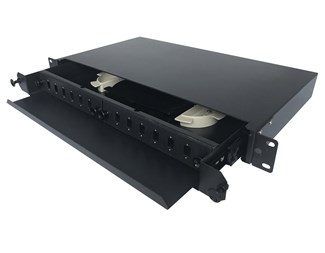12SC Simplex/12LC Duplex fiberpanel for 19" 1HE