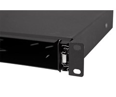 1HE Fiberpanel uten panel, svart