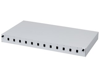 1HE  19¨ fiberpanel 12SC simplex/12LC duplex, grå