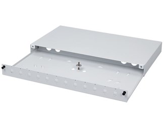 1HE  19¨ fiberpanel 12SC simplex/12LC duplex, grå