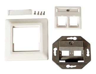 Vägguttag infälltmontage 80x80mm