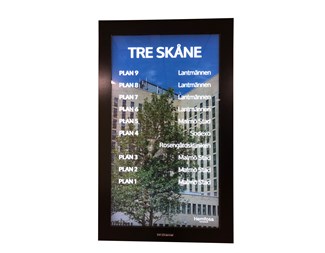 For 43" skjerm/TV, innendørs, med uknuselig polykarbonat