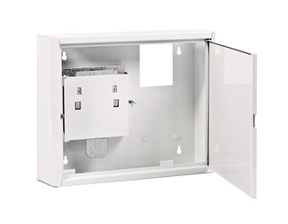 Mediaskap med 6 x RJ45, D 100 x B 375 x H 300 mm