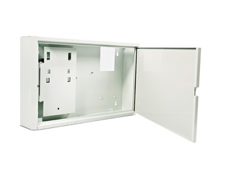 Mediaskap med 6 x RJ45, D 100 x B 375 x H 300 mm