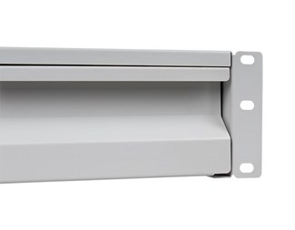 Förvaringslåda 19'' 2HE, 330mm djup, grå
