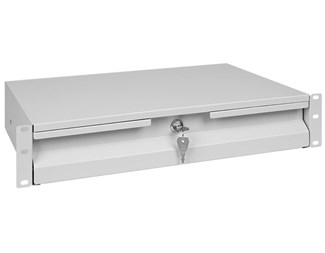 Förvaringslåda 19'' 2HE, 330mm djup, grå