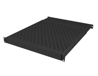 19" 1U, 350-600mm 150 kg, svart