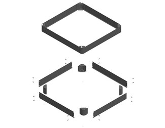 600x600x100, svart
