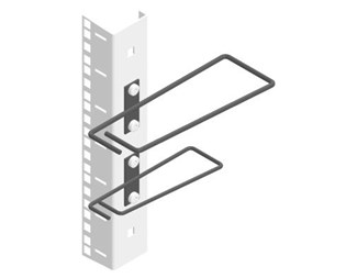 Metallbøyle for 19" profiler, svart, 50x150mm (par)
