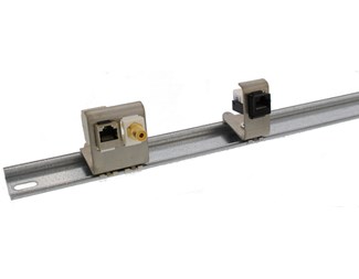 Ramme for DIN-montering av Keystone-kontakter 1 port