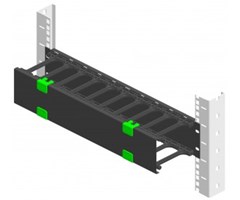 Horisontal kabelkanal for 19" montasje 2HE