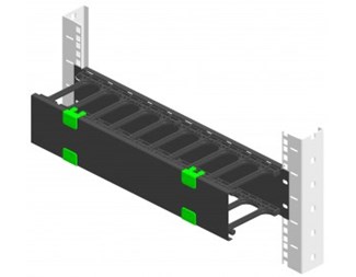 Horisontal kabelkanal for 19" montasje 2HE