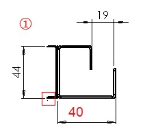 Bygelpanel 40mm djup