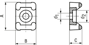 SKRUVFÄSTE D3,8 B.BR3 Svart , 100st