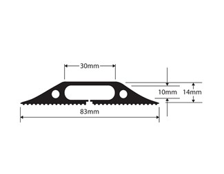 Gulvlist 83 mm 30 x 10 mm (9 m rull)